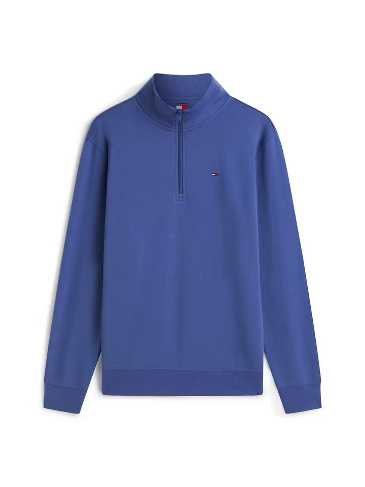 TOMMY JEANS 1/4 ZIP BLUE SWEAT