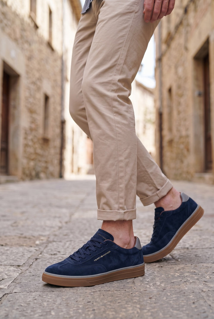 TOMMY HILFIGER LO NAVY LUX SUEDE SNEAKER
