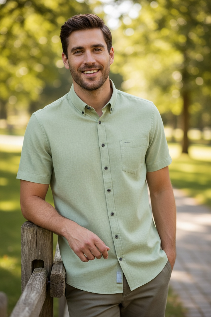 CASA MODA LINEN THYME SS SHIRT
