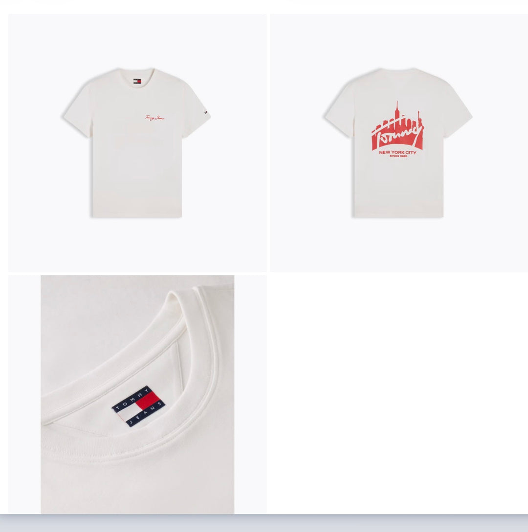 TOMMY JEANS  REG DNA WHITE TEE