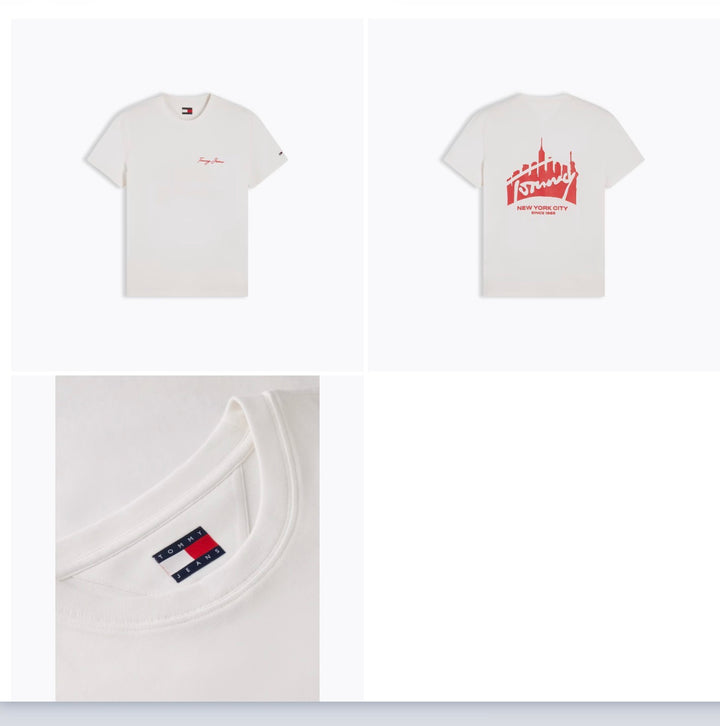 TOMMY JEANS  REG DNA WHITE TEE