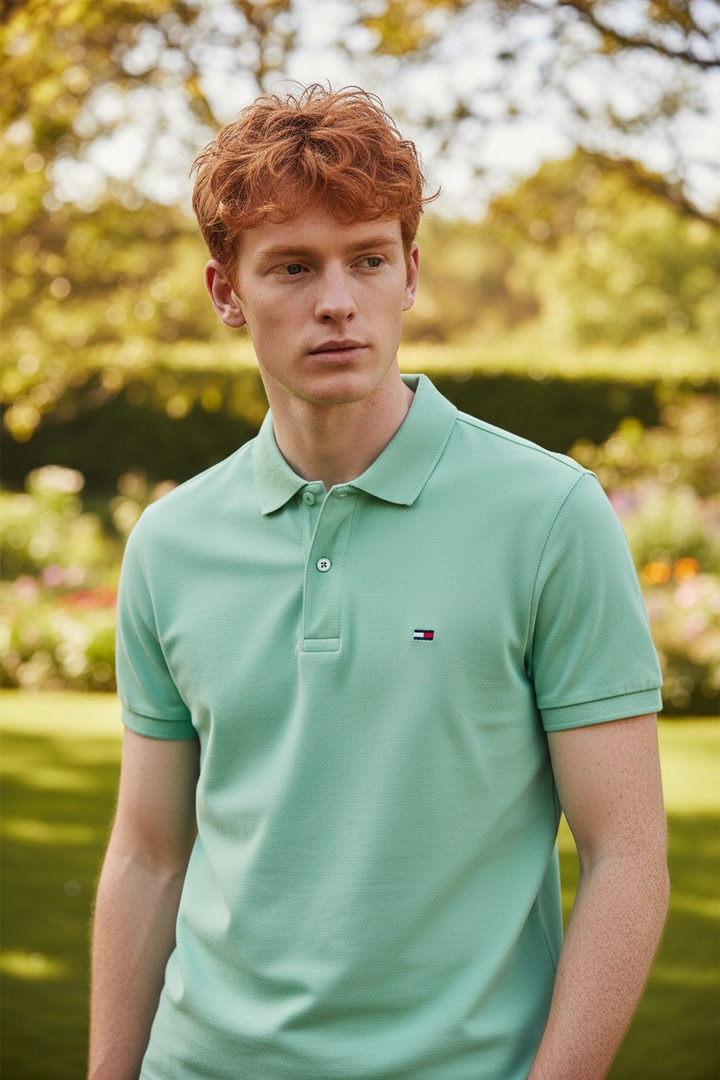 TOMMY HILFIGER LIQUID MINT POLO