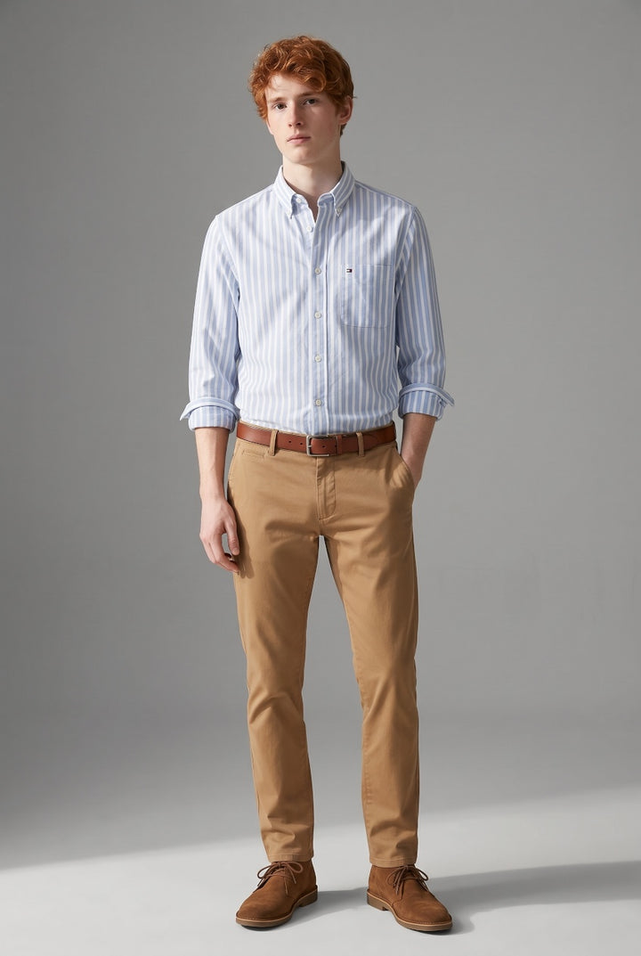 TOMMY HILFIGER OXFORD BLUE STRIPE SHIRT