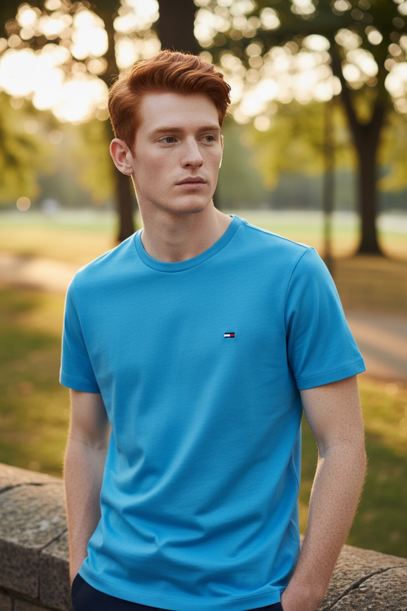 TOMMY HILFIGER SEASONAL BLUE TEE