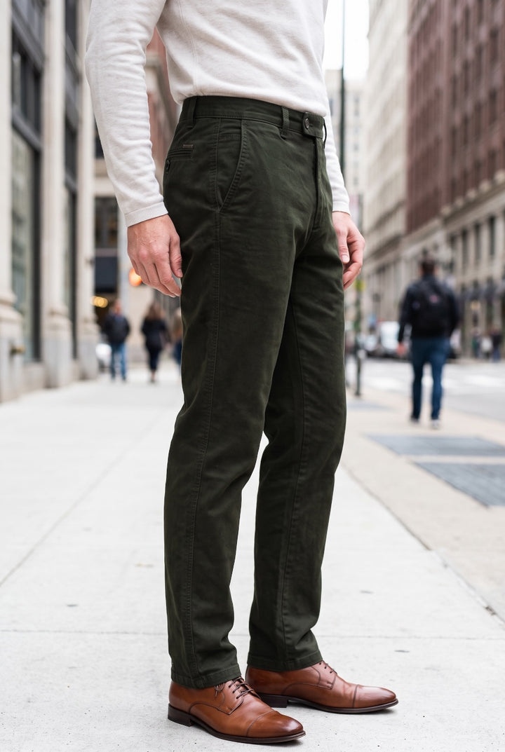 BRUHL VENICE BOTTLE GREEN CHINO