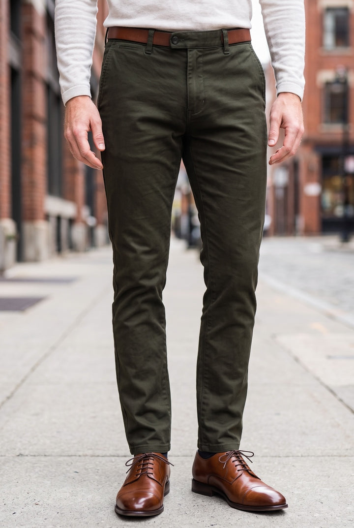 BRUHL VENICE BOTTLE GREEN CHINO