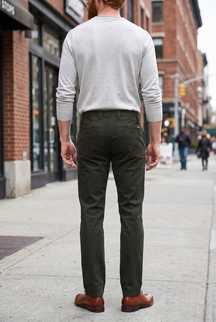 BRUHL VENICE BOTTLE GREEN CHINO