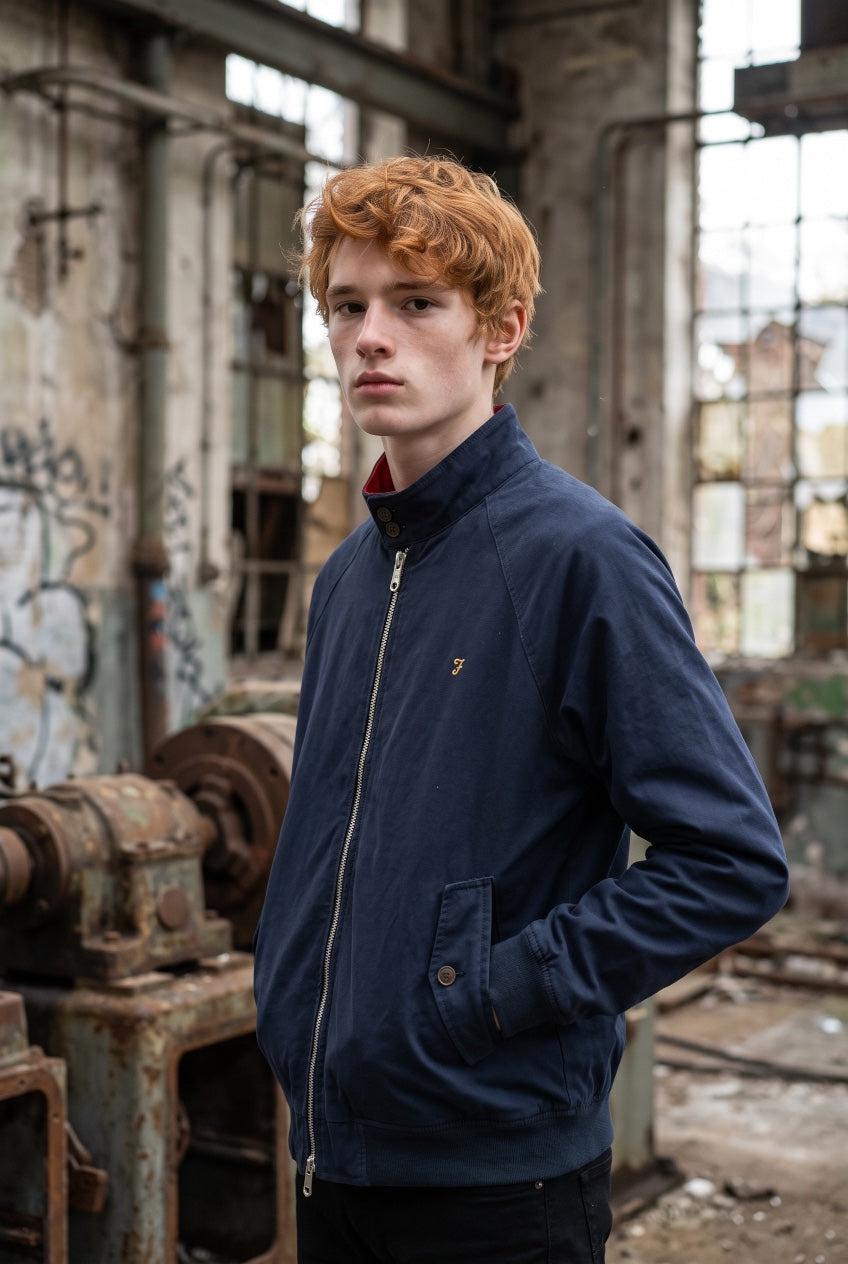 FARAH NAVY WALT HARRINGTON JACKET