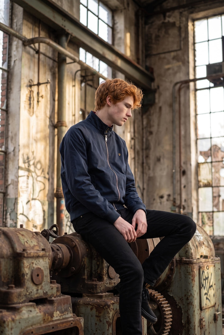 FARAH NAVY WALT HARRINGTON JACKET