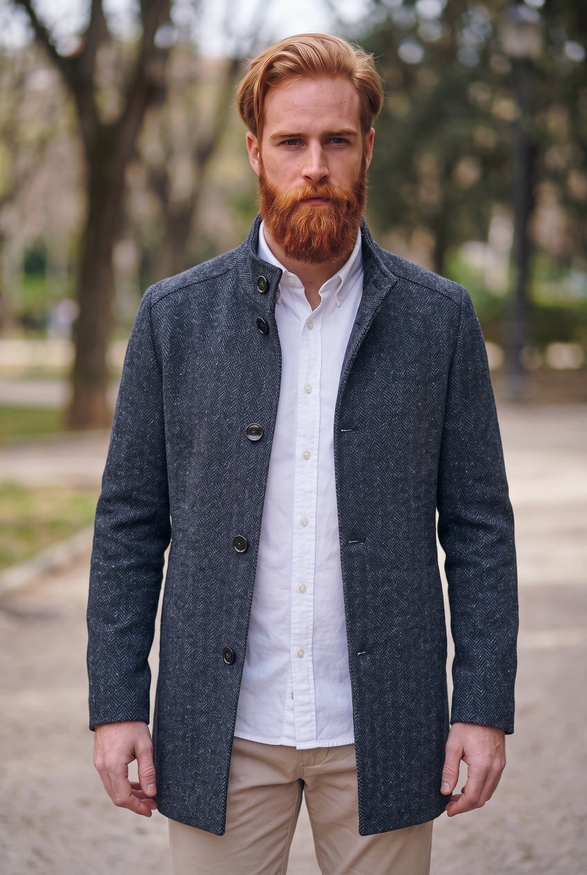 DG WATSON GRAPHITE WOOL COAT