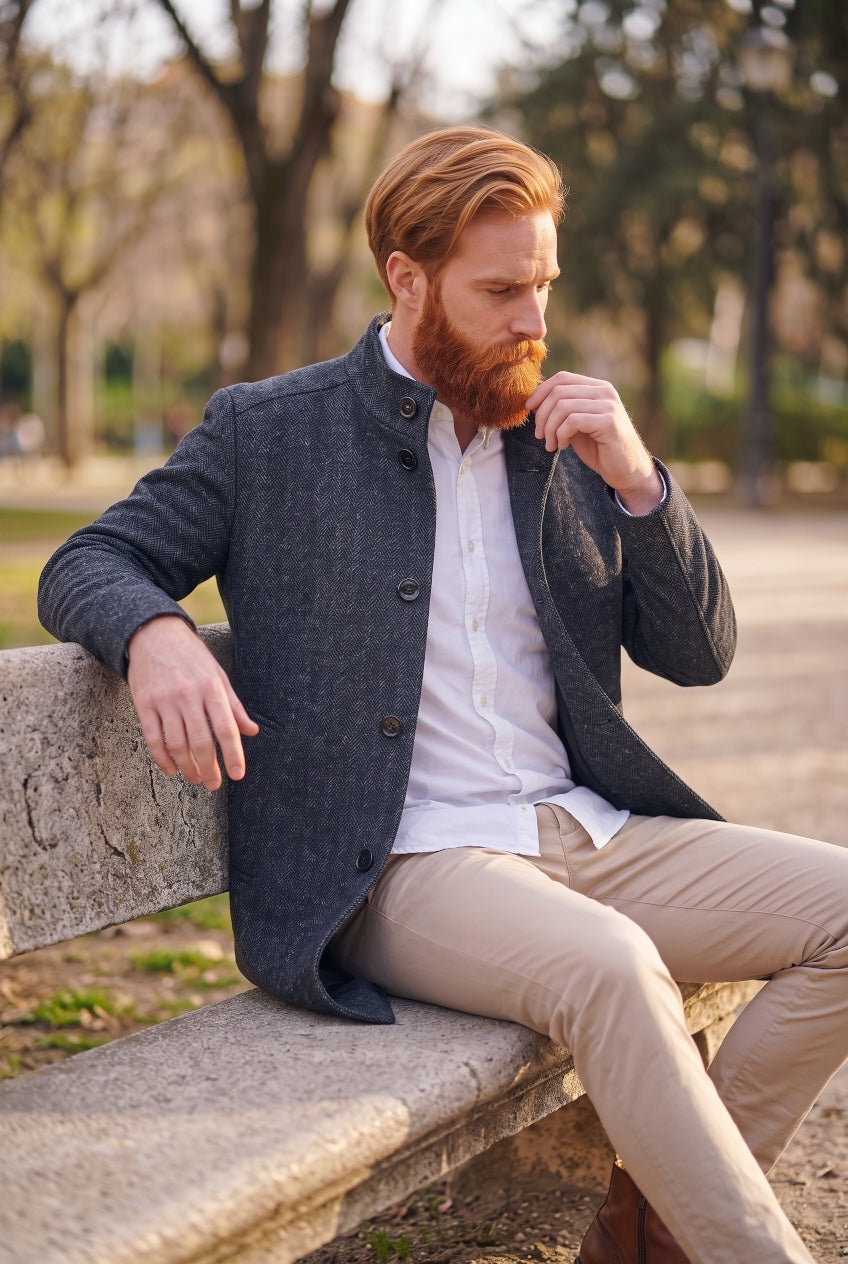DG WATSON GRAPHITE WOOL COAT