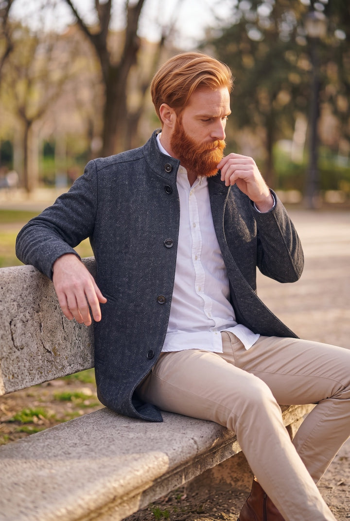 DG WATSON GRAPHITE WOOL COAT