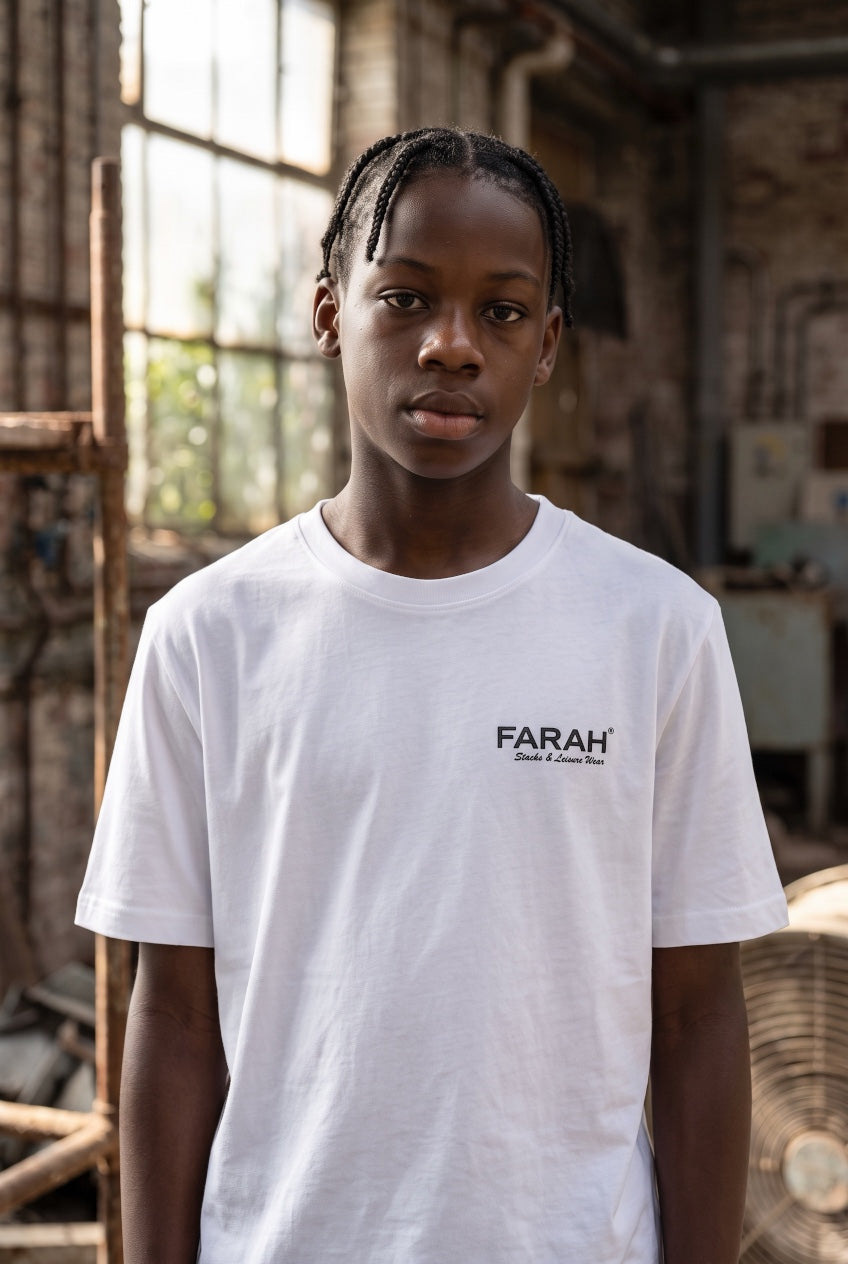 FARAH WHITE CLISSOLD GRAPHIC SS TEE
