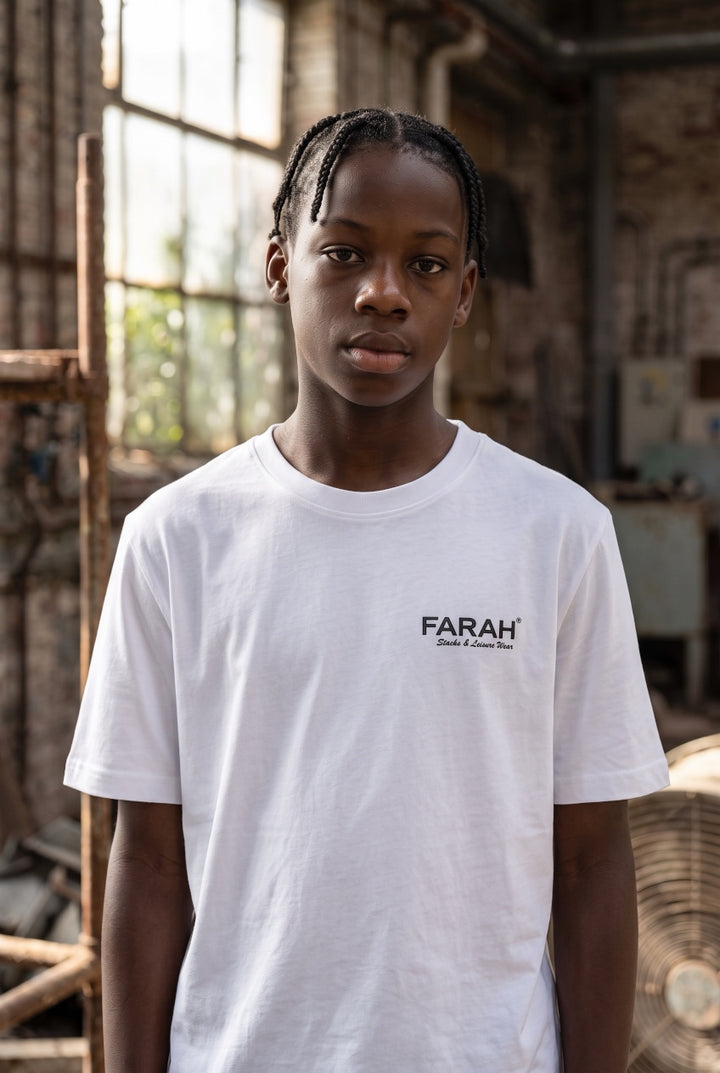FARAH WHITE CLISSOLD GRAPHIC SS TEE