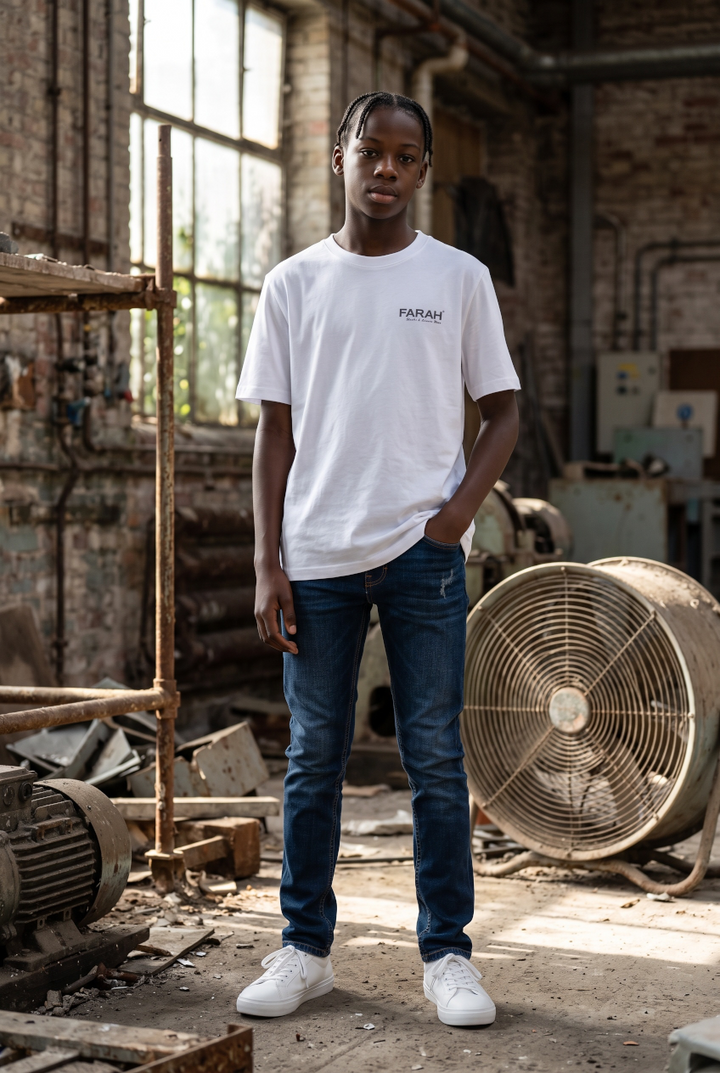 FARAH WHITE CLISSOLD GRAPHIC SS TEE