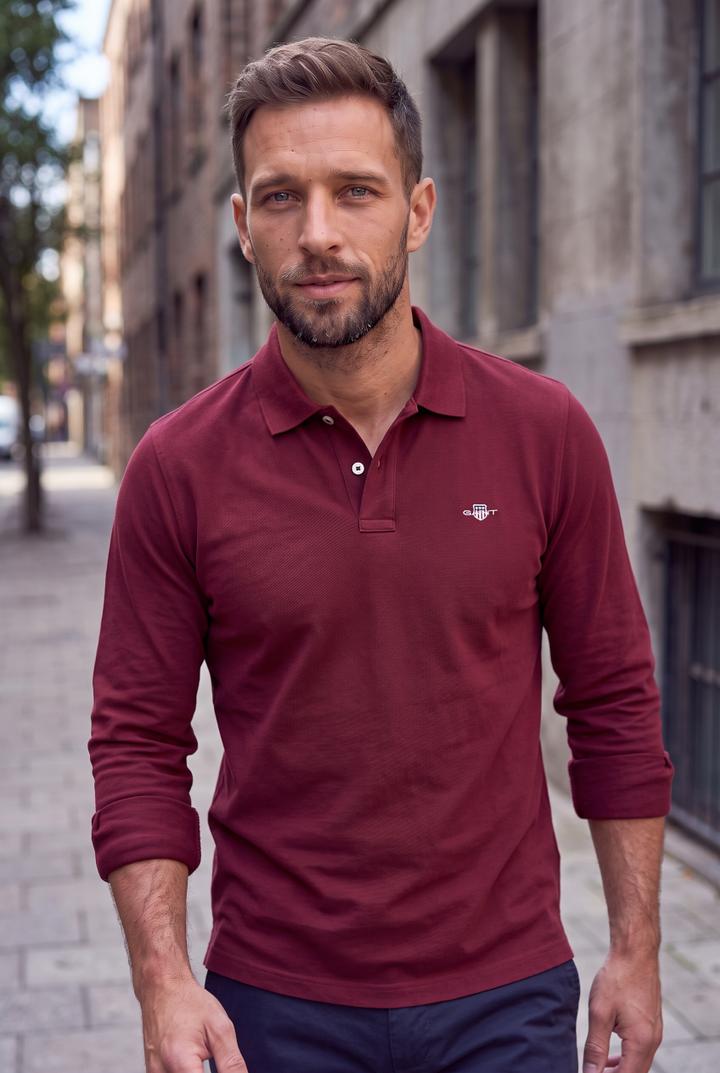 GANT WINE LS POLO SHIRT
