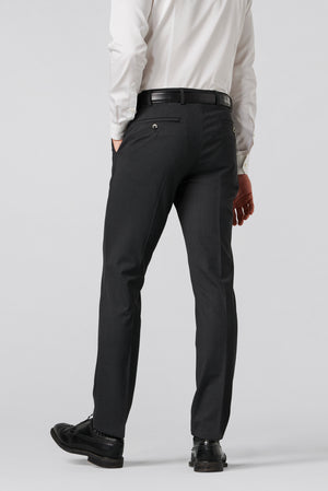 MEYER STRETCH WAISTBAND CHARCOAL TROSERS