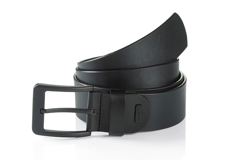 MONTI ATLANTA BLACK LEATHER BELT