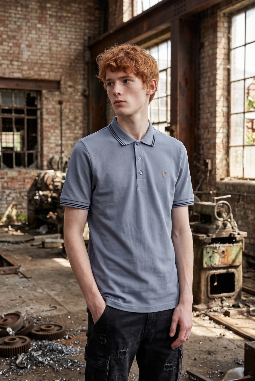 FARAH BLUE BOWES TIPPING SS POLO