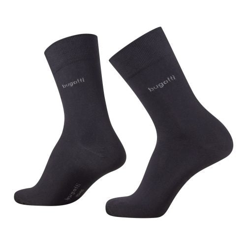 BUGATTI 2 PACK BLACK SOCKS