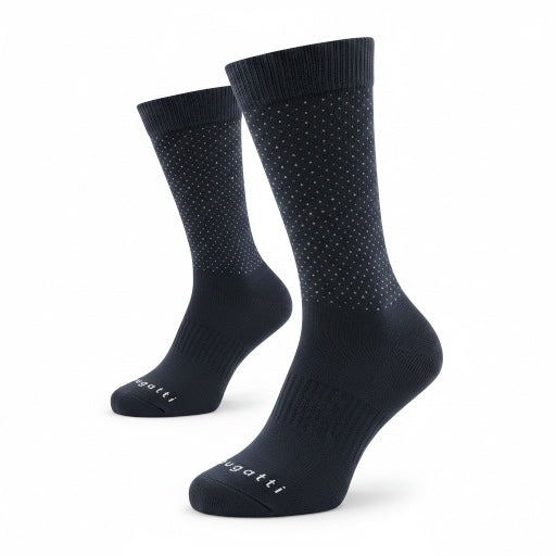BUGATTI 2 PACK NAVY DOT SOCKS