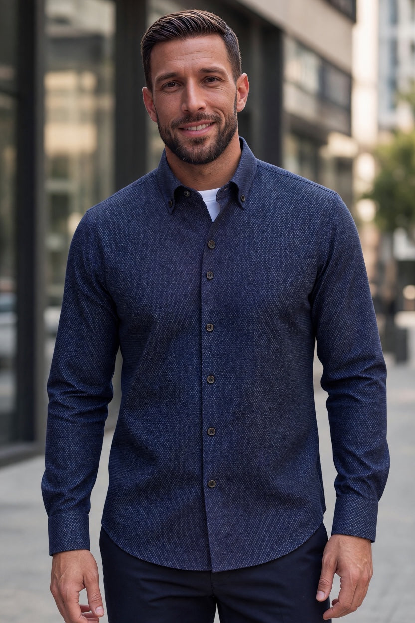 6TH SENSE DRESS 19 BLUE SHIRT