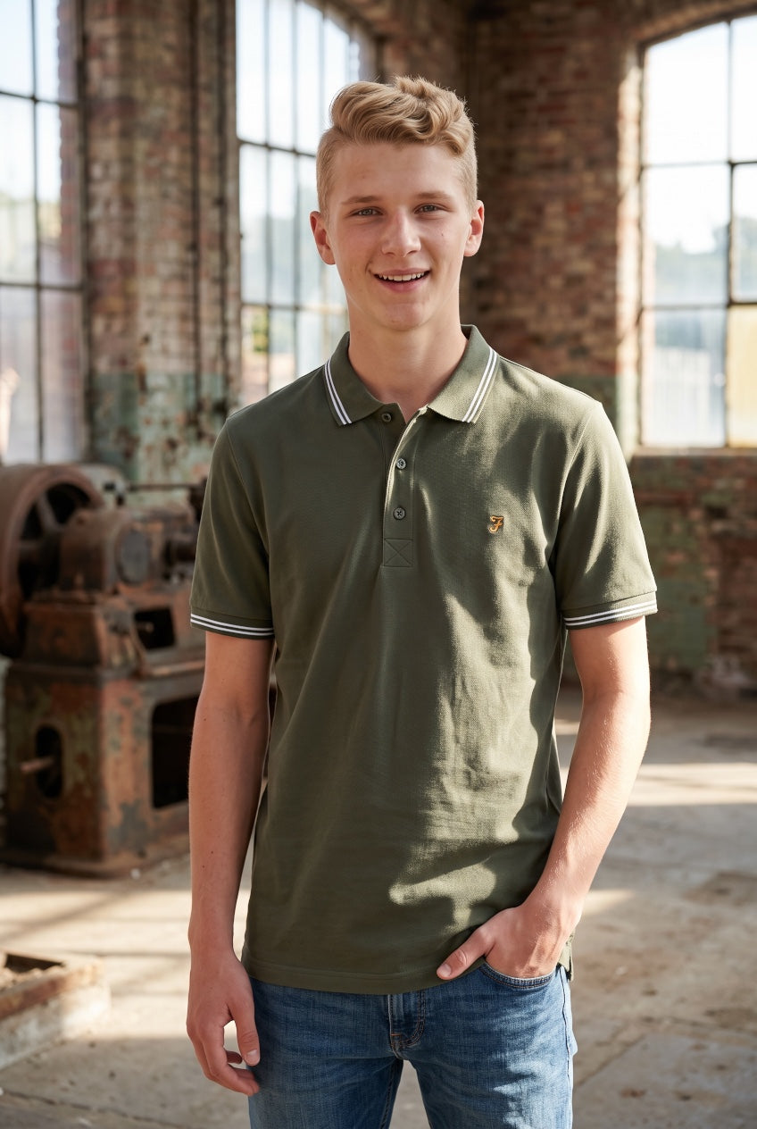 FARAH GREEN BOWES TIPPING SS POLO