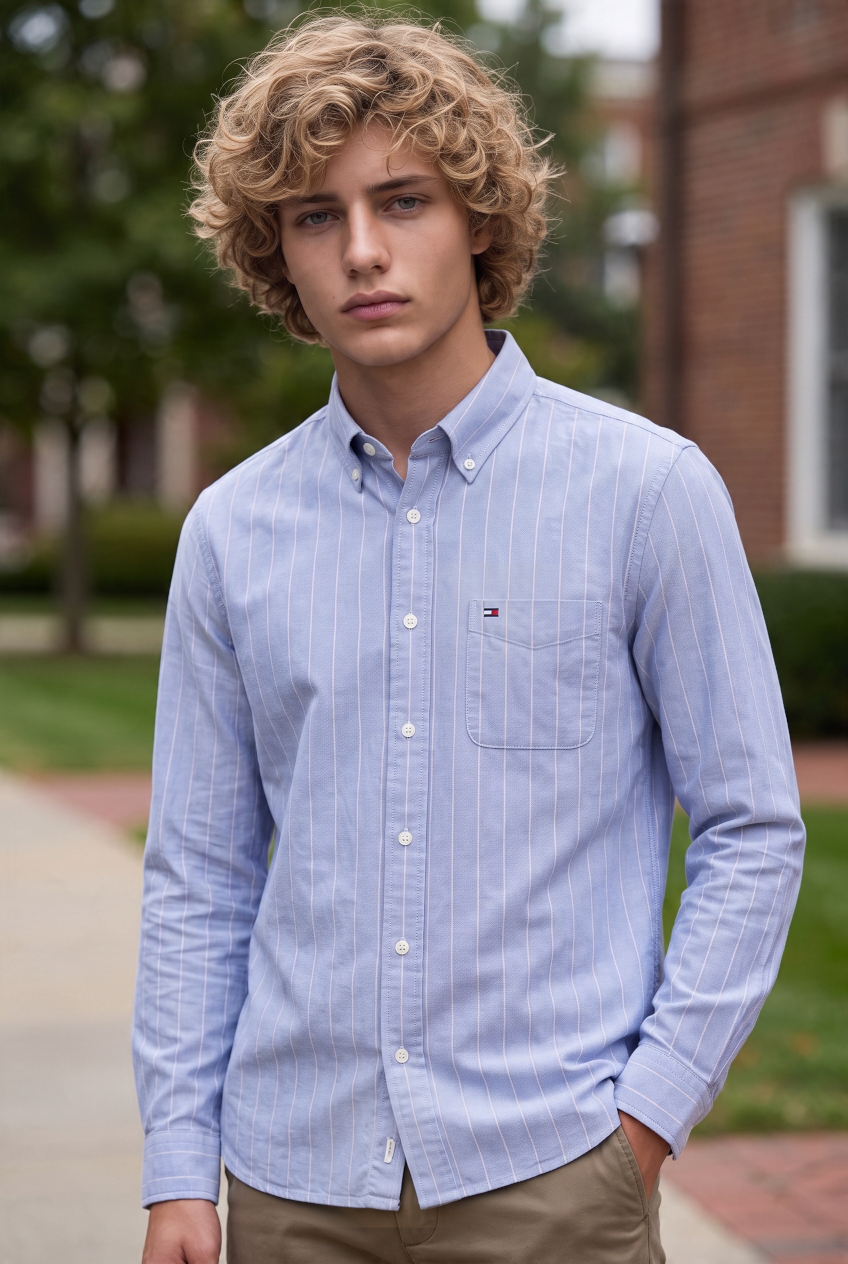 TOMMY HILFIGER INDIGO STRIPE SHIRT