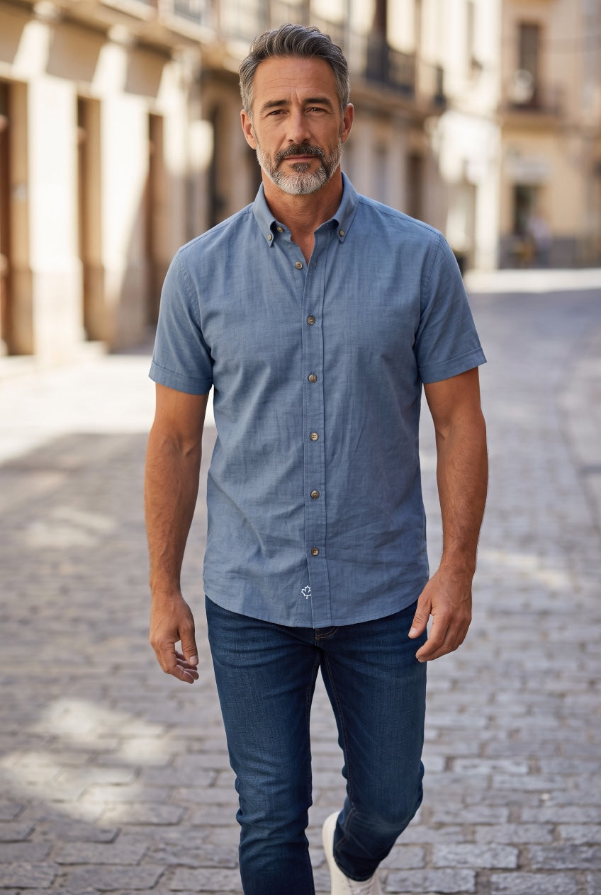 LUCCCIANO SKY BLUE SS SHIRT