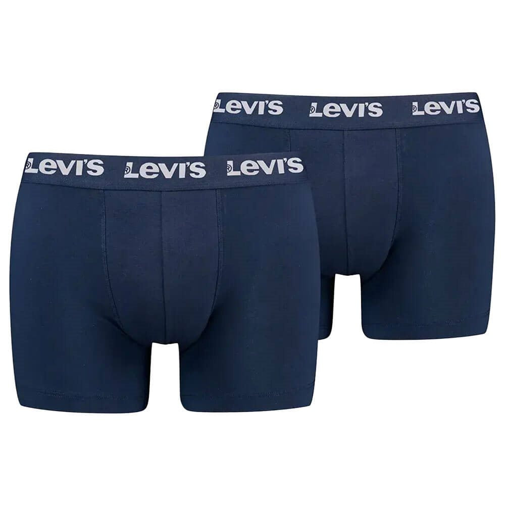 LEVIS 2 PACK NAVY REPEAT  BOXER SHORTS