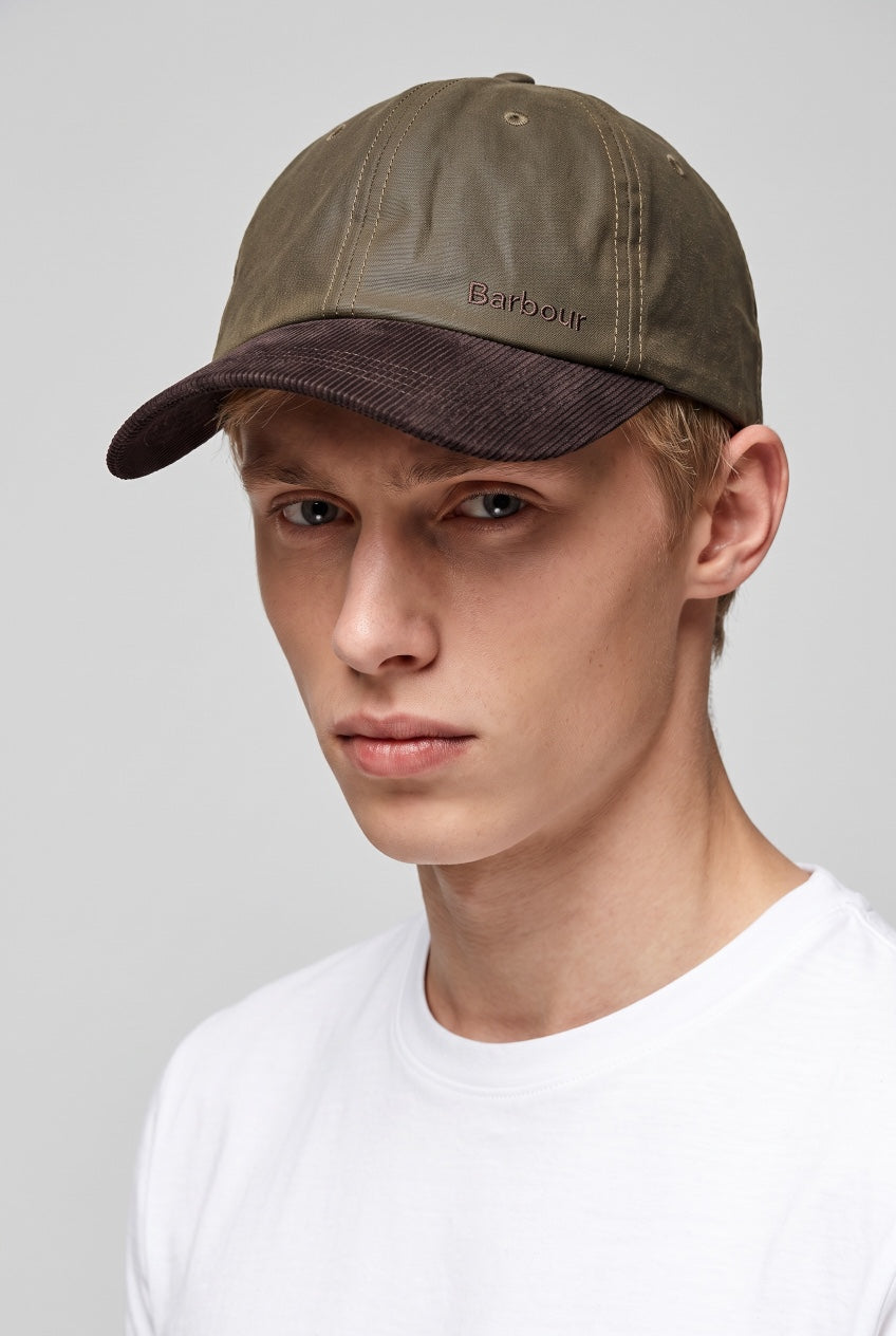 BARBOUR OLIVE BROWN ASHBY CAP