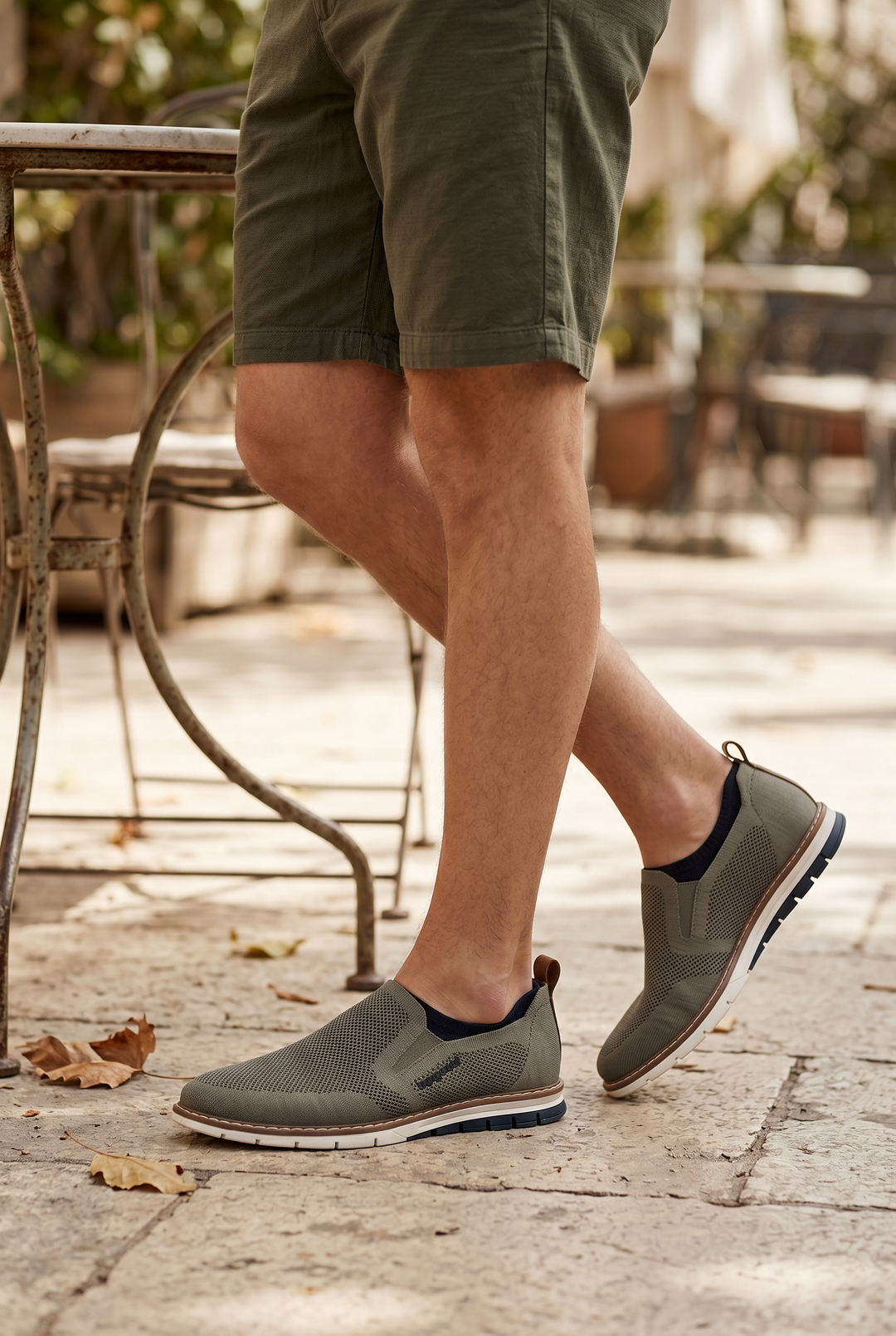 BUGATTI SANDMAN TAUPE SHOE SLIP ON SHOES