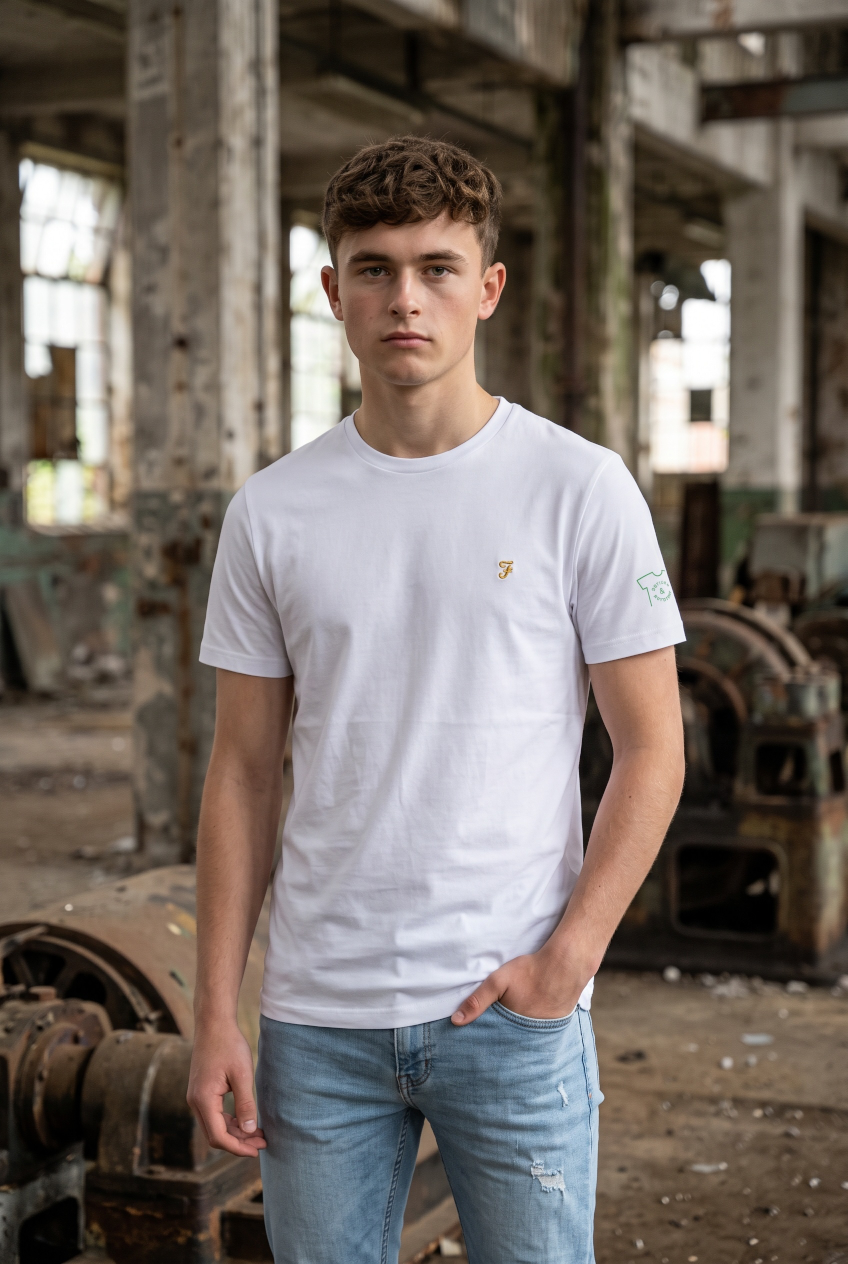 FARAH WHITE DANNY REG SS TEE